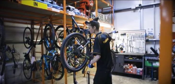 Bike mechanic training at HMP Drake Hall