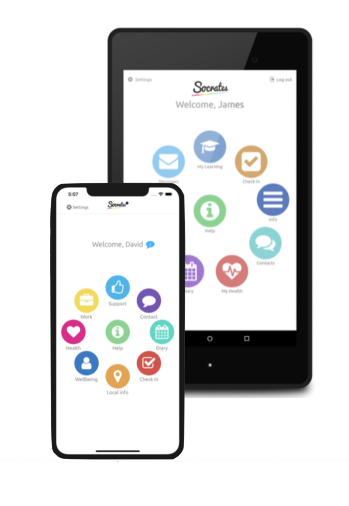 Socrates 360 on tablet and phone