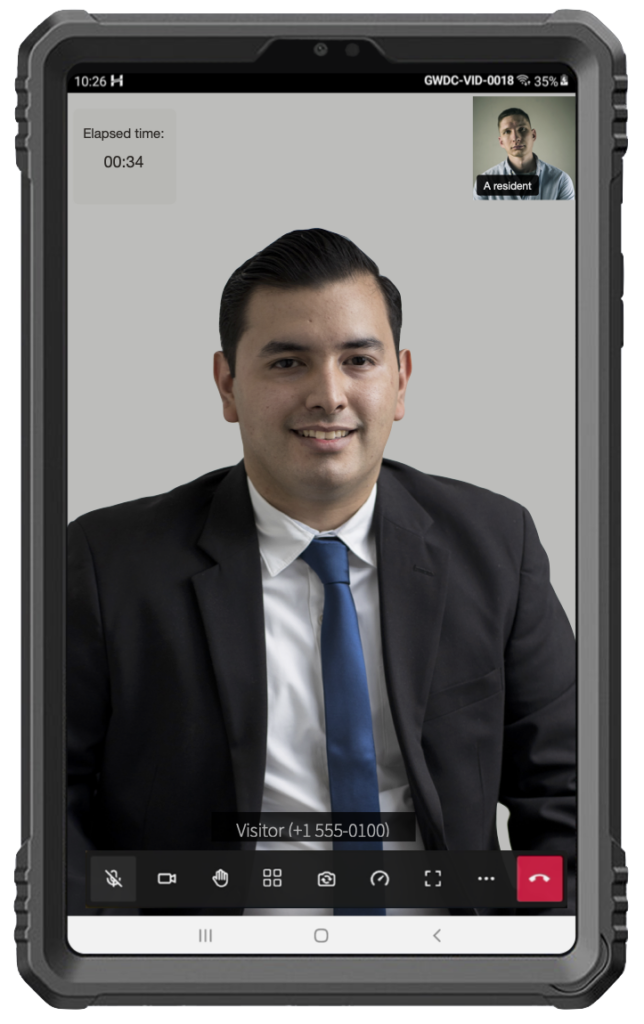 Virtual Legal Visits tablet interface